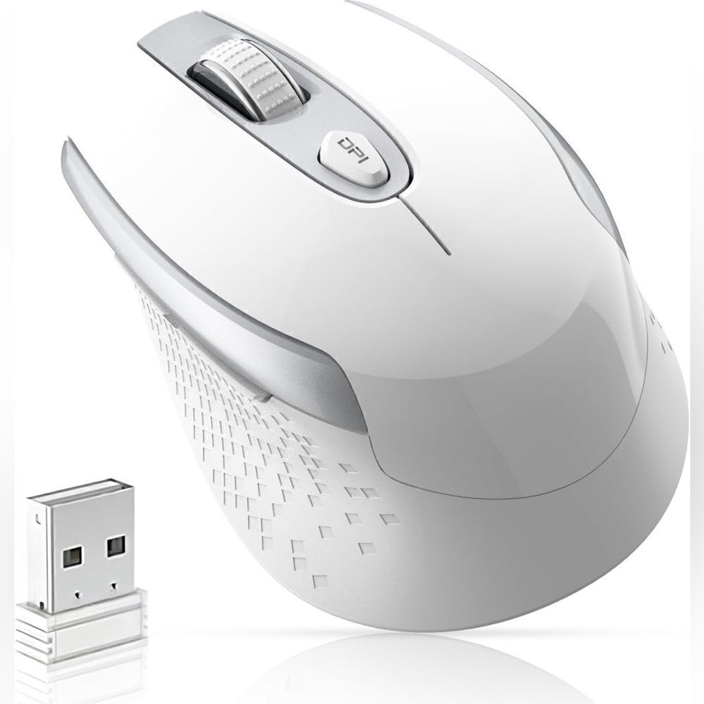 Wireless Computer Mouse 2.4G Ergonomic Optical Mouse 6 Buttons Silent With NIB
